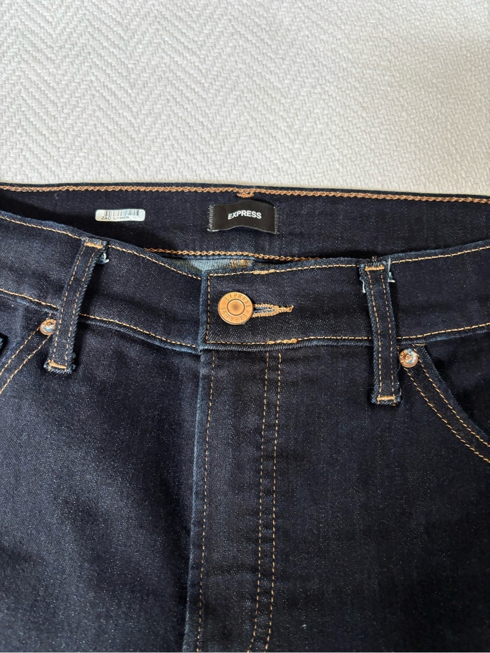 Express Women Dark Indigo Slim Straight Jeans